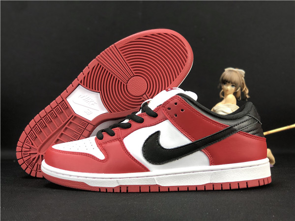 Women's Dunk Low Red/White Shoes 040